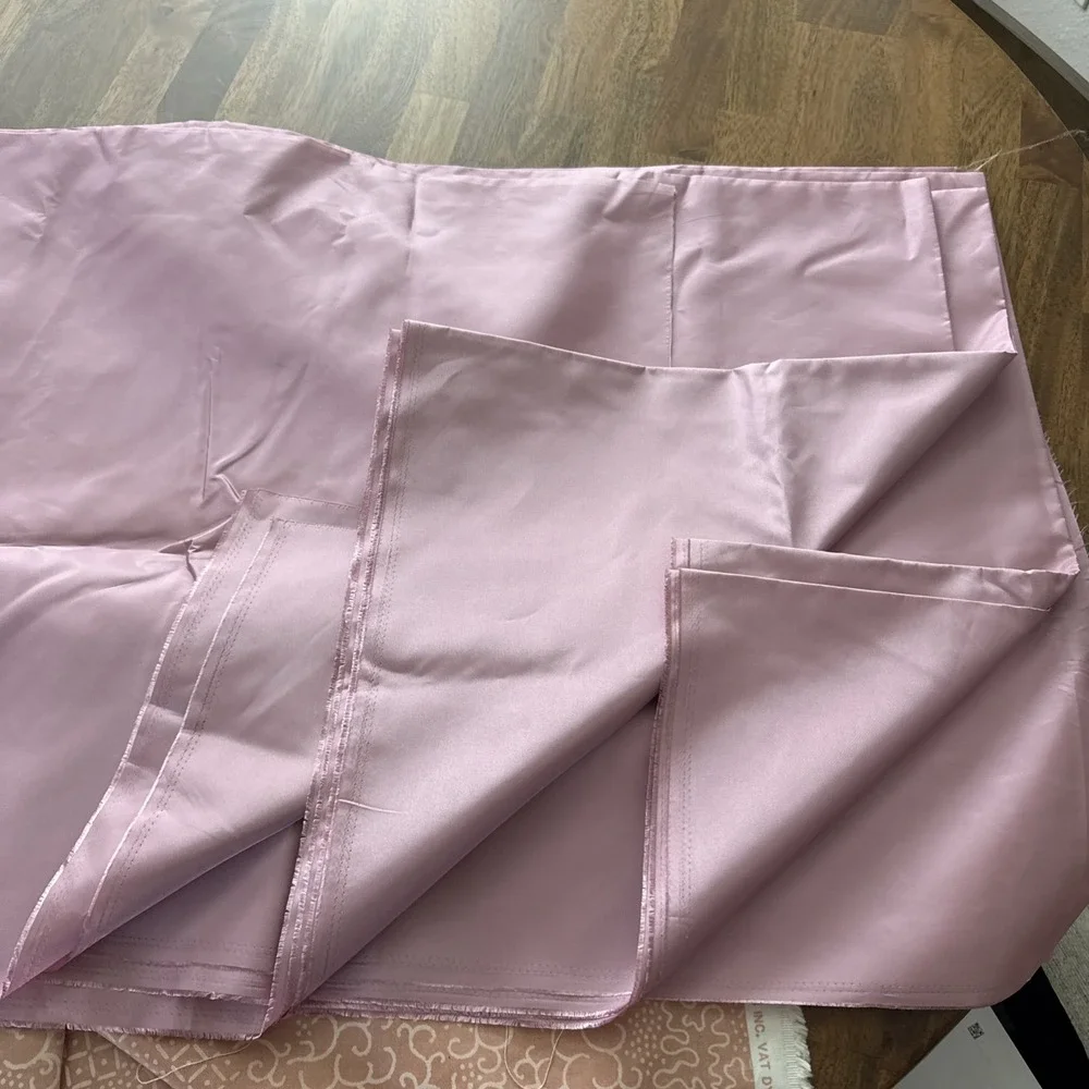 5.5 Lb Vtg Satin Fabric Lot Pink Craft Remnant Sew Material Damask Moire Silky